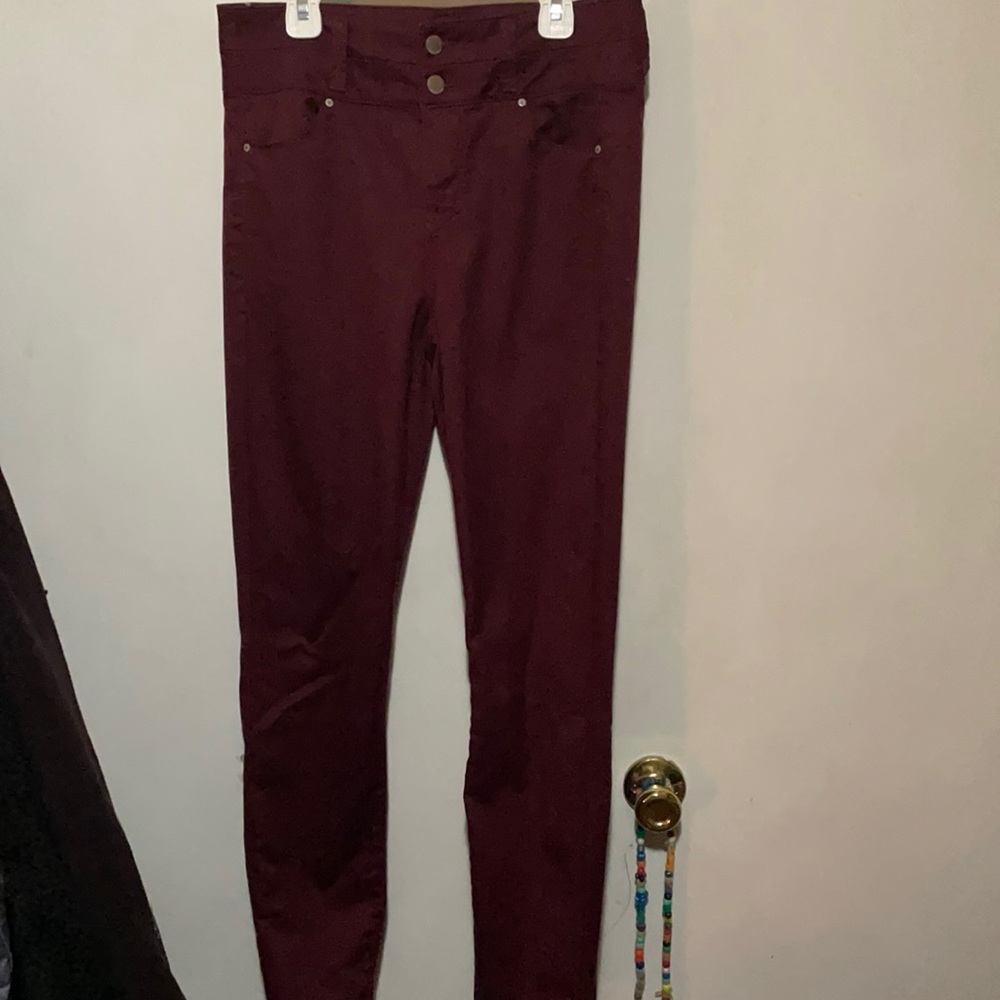 Women’s Tinseltown Maroon Stretchy Jeans